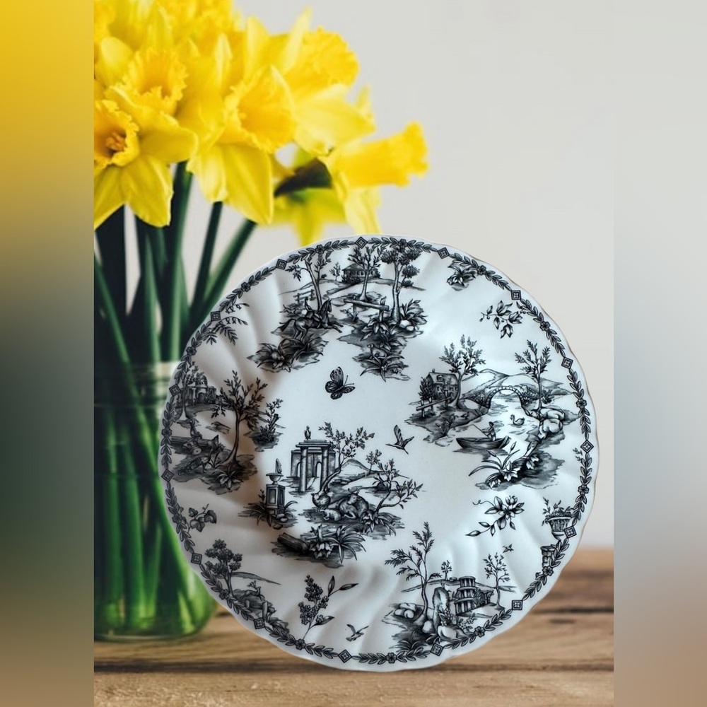 Churchill Toile Black 8” Salad Plate